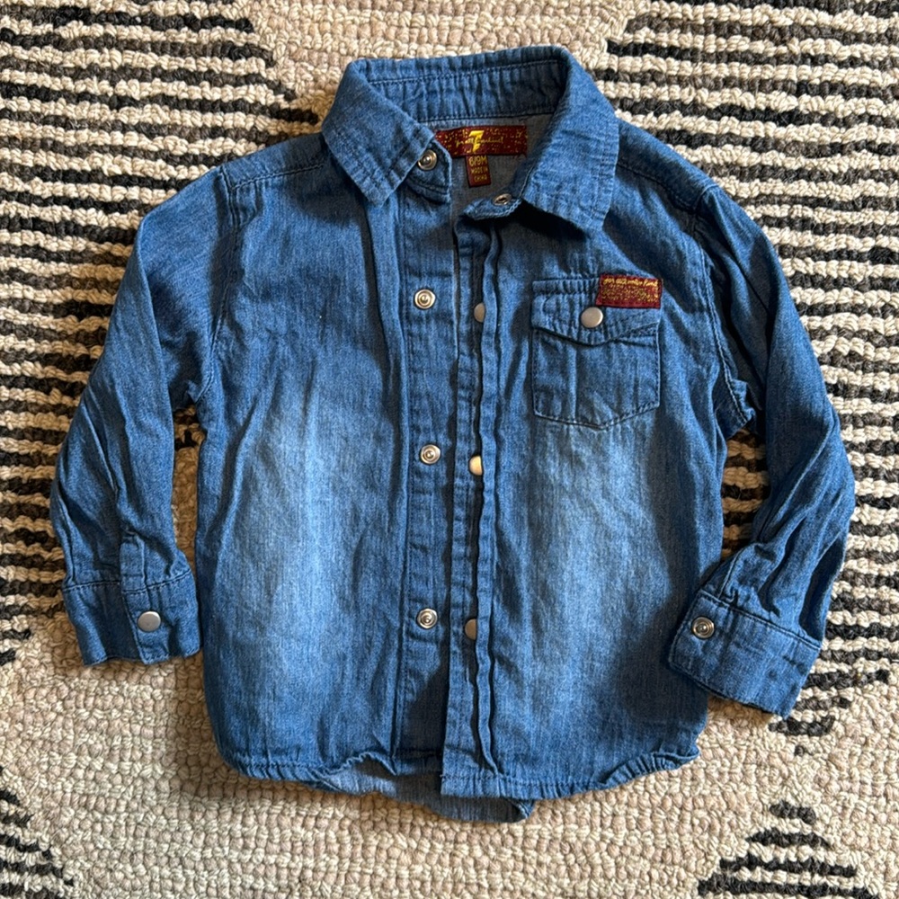 7 for all mankind denim button down